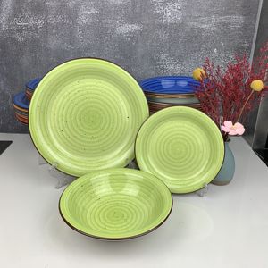 Mini Ciotole in Ceramica Dipinte a Mano in Stile Coreano, Grandi Piatti per Zuppa Moderni - Product Image 3