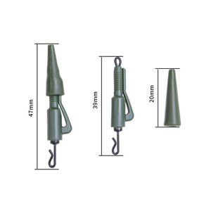 <span class=keywords><strong>Clip</strong></span> de <span class=keywords><strong>plomb</strong></span> de pêche à la <span class=keywords><strong>carpe</strong></span> ABS vert changement rapide queue pivotante en caoutchouc manchon Anti-enchevêtrement accessoires de pêche grossière - Product Image 2