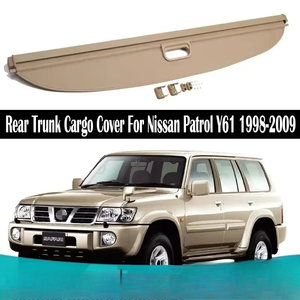 สำหรับนิสสัน แพโทรล Y61 ปี 1998-2009 ผ้าคลุมท้ายรถแบบม้วนเก็บได้ ป้องกันสิ่งของมองเห็น บังแดด แบ่งช่องเก็บของ เพิ่มความเป็นส่วนตัว อุปกรณ์เสริมเพื่อความปลอดภัย - Product Image 1