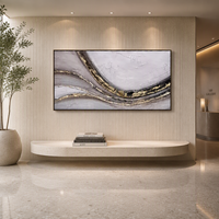 Grande peinture murale abstraite moderne en pierre naturelle, toile, peinture acrylique écologique, peintures faites à la main, 60x120cm, intérieur