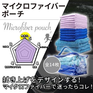 Conjunto de bolsa de toalla de secado de lavado de coche de microfibra NAGARA CARWASH al por mayor trabajo de pulido altamente efectivo varios colores disponibles - Product Image 3