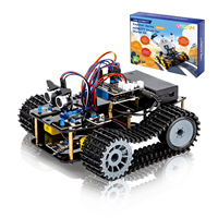 ACEBOTT - Kit de Robótica Educativa STEM, Robot Tanque, DIY, Programación en Python, Código ACE, ESP32, WIFI, APP, para Arduino