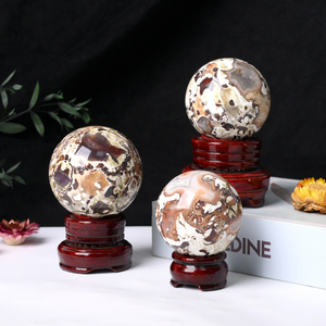Wholesale Healing <b>Crystal</b> and Stone <b>Crystal</b> Hand Polished Agate Sphere with Geode for Home Decoration - Product Image 2