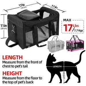 Evcil hayvan taşıyıcı açık katlanabilir yumuşak taraflı nefes örgü askılı çanta sırt çantası evcil hayvan taşıyıcı s seyahat çantası köpek taşıyıcı kedi çantası - Product Image 2