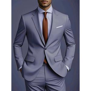Factory Custom Two-button Digital Printing Suit Two-piece Custom Suit <strong>Jacket</strong> Men's Suit - Product Image 5