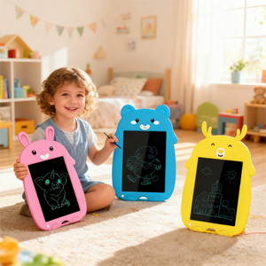 Layar warna-warni 9 "Tablet menulis LCD papan gambar elektronik kartun untuk anak-anak papan gambar Doodle mainan menggambar pendidikan dini - Product Image 1