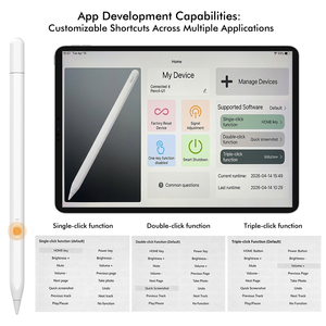 Stylet capacitif actif pour <span class=keywords><strong>iPad</strong></span> avec rejet de la paume, magnétique, sans fil, rechargeable, pointe remplaçable, OEM, compatible APP, certifié CE, 16,5 cm - Product Image 2