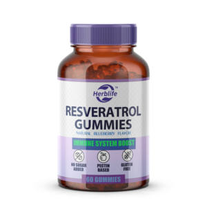 Gummies au resvératrol sans sucre, best-seller OEM - Antioxydant, santé cellulaire, immunité, soutien cérébral et énergétique, saveur myrtille - Product Image 1