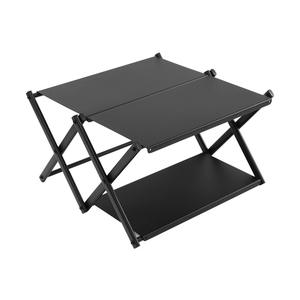 Mini estante de almacenamiento plegable de aleación de aluminio, estante multifuncional para mesa, para acampar al aire libre, pescar, viajes en bicicleta - Product Image 4