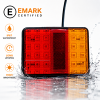 Luces Traseras LED de 12V de Alta Luminosidad para Remolques, 30 LED, IP67 Impermeables, Luces de Freno e Intermitentes Traseras para Caravanas y Camiones, Directo de Fábrica