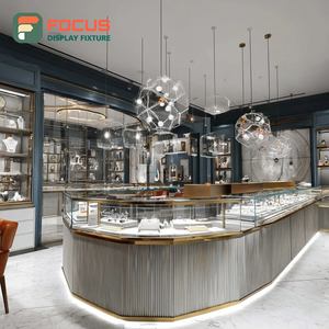 Vitrine à bijoux moderne avec cadre en bois, comptoir de magasin, armoire à bijoux - Product Image 3