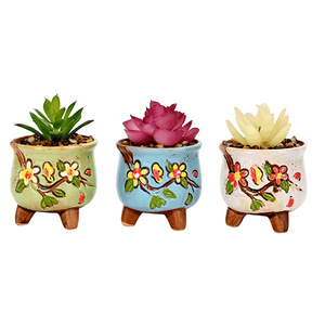 Maceta para <span class=keywords><strong>Suculentas</strong></span> HY2, Maceta Coreana Pintada a Mano, Mini Maceta <span class=keywords><strong>de</strong></span> Cerámica para Hogar, Escritorio, Balcón, Jardín - Product Image 2