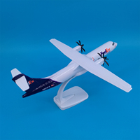 Modèle d'avion en résine moulée sous pression ATR FedEx 1/100 de 27 cm, ornement d'aviation avec base de présentation