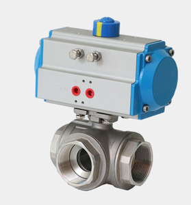 Vanne à boisseau sphérique pneumatique 3 voies à union vraie NPT à filetage interne ANSI/GB en acier inoxydable SS304/316 PN10/PN16 pour applications générales d'eau OEM - Product Image 3
