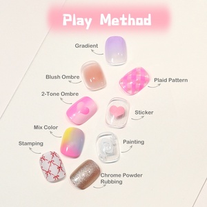 MH Soak Off Gel Polish Heart Pat Pat Gel Mousse Texture Silky Matte Velvet Baby Ombre 24 Color Portable Telescoping Design - Product Image 4