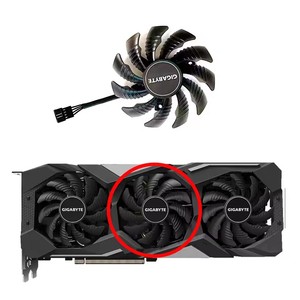 Ventilador enfriador de repuesto Radeon RX5700 para <span class=keywords><strong>Gigabyte</strong></span> RX 5500 5600 <span class=keywords><strong>5700</strong></span> <span class=keywords><strong>XT</strong></span> tarjeta gráfica de vídeo refrigeración PLD08010S12HH - Product Image 5