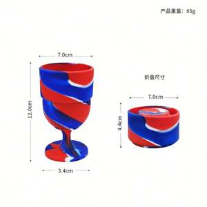 Vente en gros de gobelet à vin pliant en silicone personnalisé multifonctionnel portable rétractable pour l'extérieur résistance aux chutes de voyage - Product Image 6