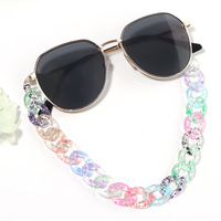 50pcs 25mm taille coloré Transparent acrylique chaîne fermoirs pour bricolage boucle d'oreille pendentif bijoux résultats et composants accessoires