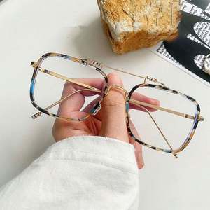 Gafas de Computadora con Marco Metálico y Doble Puente Cuadrado, Anti Luz Azul, Moda 2022, para Mujer - Product Image 4