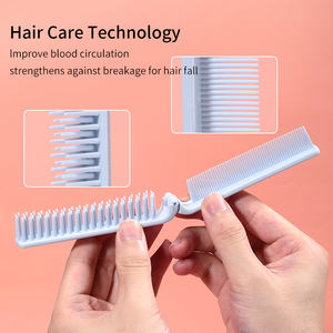 Cepillo de pelo plegable y portátil para viaje, herramienta profesional de belleza para el cabello, cepillo de plástico para masaje, C012, venta al por mayor - Product Image 4