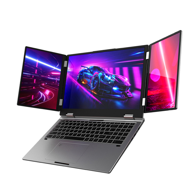 Professional Three Screen Laptop16"+10.5"+10.5" Core I7 Business Laptop Face Recognition 1TB Graphics Cards WIFI 6 RJ45 Network