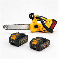 Tronçonneuse sans fil 21V 12 pouces à moteur brushless, vente en gros OEM, pour la coupe d'arbres et l'élagage du bois, alimentée par batterie, pour le jardin
