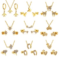 Ensemble de bijoux italiens plaqués or 18 carats, design brésilien, accessoires de mode, bijoux de haute qualité pour enfants, ensemble de bijoux pour filles