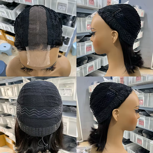 Aktion: 16A 2*6 4*4 5*5 13*4 Vietnamesische Klebstofffreie Perücken aus Echthaar für Lace-Basis, Remy-Haar, Kurze Länge, Natürliche Farbe - Product Image 5