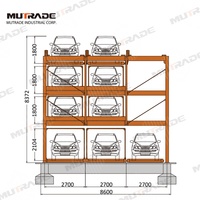 Parking de voiture intelligent hydraulique pour espace public Machine de stationnement de voiture à plusieurs niveaux