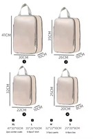 Cubes de rangement personnalisés blancs et noirs pour bagages, organiseur de voyage, ensemble de cubes de compression pour l'emballage