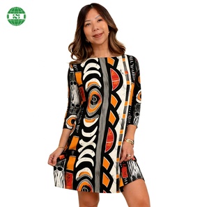 <span class=keywords><strong>Abito</strong></span> Corto Personalizzato con <span class=keywords><strong>Scollo</strong></span> <span class=keywords><strong>a</strong></span> <span class=keywords><strong>Barca</strong></span> e Maniche Lunghe con Tasca Laterale Tessuto Personalizzato Stile Comodo Vestiti da Donna HOUSON FACTORY - Product Image 1