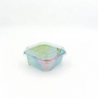 Boîte à gâteau carrée en PET transparente jetable écologique YS, impression de logo personnalisable, emballage alimentaire pour la pâtisserie