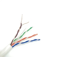 Kabel Jaringan Cat5e UTP FTP SFTP Laris Manis 4-Pair 24AWG Tembaga Padat/Berlilit Bebas Oksigen 305m LAN Ethernet Dalam Ruangan