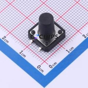 TS-1094S-A17B3-D2 Tactile Switch SMD-4P,12x12mm Switch Single Pole Single Throw Round Button 2.5N Vertical Mount - Product Image 1