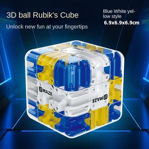 Puzzle Cube 3D Hot3D, jeu de <span class=keywords><strong>labyrinthe</strong></span> d'entraînement cérébral, 4 pouces, correspondance des couleurs, rotation fluide, jouet éducatif pour les enfants de 12 ans et plus, famille - Product Image 6