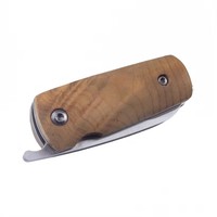 Couteau de poche pliable en acier inoxydable de qualité supérieure avec manche en bois, taille mini pour le camping, la chasse, couteau personnalisable OEM
