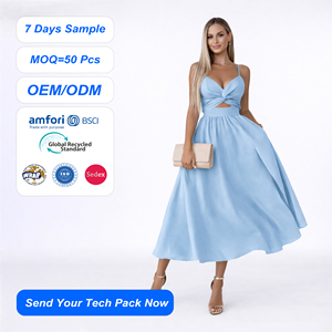 SHENGFU Zomer Sexy Dames Maxi Jurk Spandex Satijn Gat Wasbaar OEM Service Op Maat Feestjurk - Product Image 1