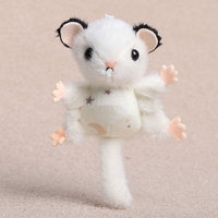 Porte-clés en peluche écureuil volant de dessin animé, pendentif mignon et adorable en forme de pteropode, breloque de sac pour couples, vente en gros, polyester, unisexe