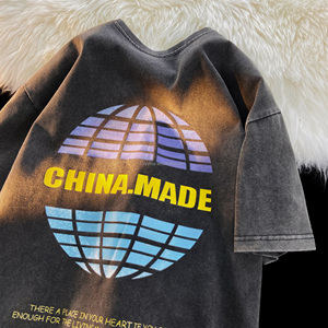 T-shirt da 230g a Maniche Corte per Uomo, T-shirt Estiva in Puro Cotone per Uomo e Donna, Vendita all'Ingrosso per Giovani - Product Image 6