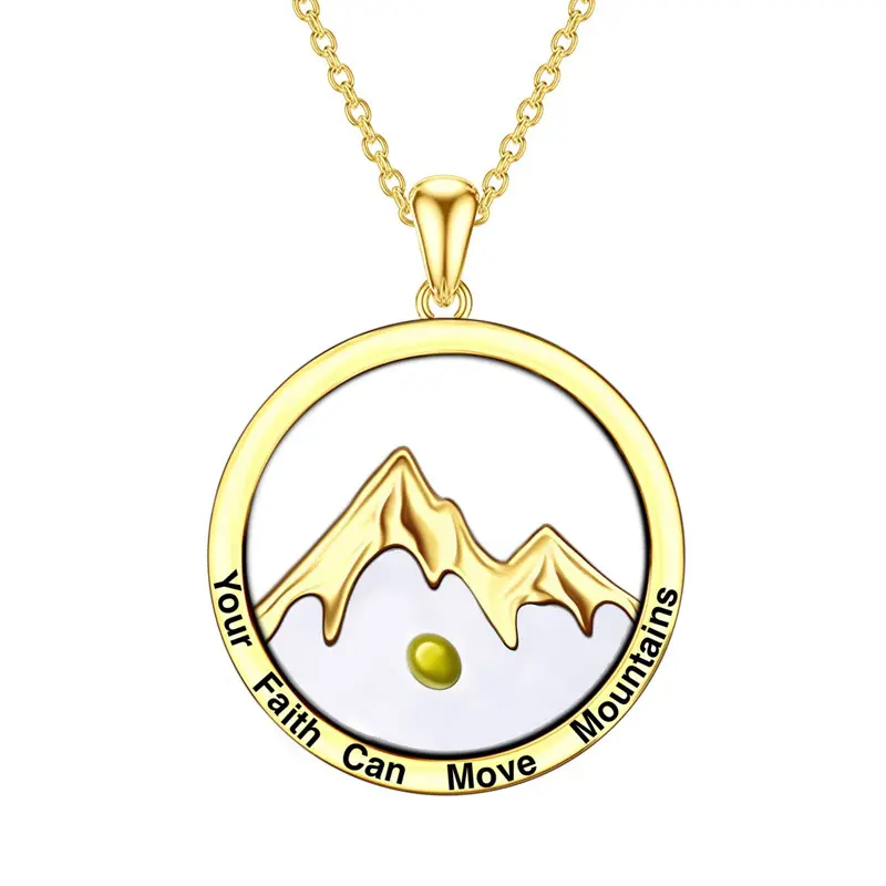 New 18K Gold Stainless Steel Mustard Seed Your Faith Will Move Mountains Necklace for Women