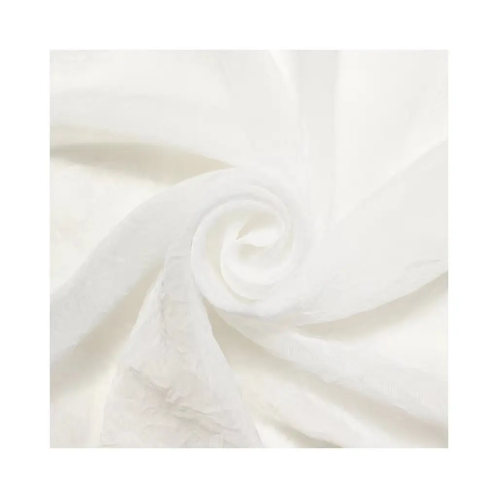 نسيج فويل أبيض مسحوق شفاف ستائر واسعة 110 بوصة