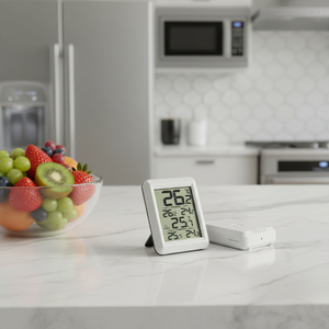 Mini thermomètre numérique sans fil professionnel pour cuisine, émetteur avec écran LCD, enregistrement des températures élevées/basses, pour <span class=keywords><strong>réfrigérateur</strong></span> - Product Image 6