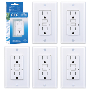 Cho ul được liệt kê 125V gfci Outlet kép ổ cắm giấu gắn tường ổ cắm lỗi chỉ số 15A/20A công suất có sẵn - Product Image 5