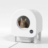 Bac à litière pour chat électrique intelligent extra large, auto-nettoyant, contrôle des odeurs, facile à nettoyer, 65L, robot litière pour plusieurs chats