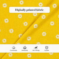 Tissu uni 100 % coton, motif personnalisé OEM ODM, largeur 56-60 pouces, prêt à l'exportation, tombé doux, idéal pour les robes d'été