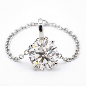 Colgante de Diamante Cultivado en Laboratorio de 2 Quilates, Plata de Ley 925, Chapado en Oro, Corte Brillante Redondo, Joyería para Mujer, Regalo de Aniversario - Product Image 1