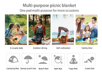 Manta de Picnic Impermeable Oxford Resistente JLD, para Exteriores y Playa, Portátil para Camping y Senderismo, Diseño Rectangular de 0.2mm de Grosor