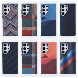 เคสโทรศัพท์มือถือลายคาร์บอนไฟเบอร์พร้อมกรอบกล้องโลหะสำหรับ Samsung S24 S23 S25 ultra ฝาหลังแม่เหล็กในตัว - Product Image 1