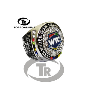 Thiết kế mới Trung Quốc Nhà cung cấp Quà tặng khuyến mãi truyền thống tất cả các kim loại giá rẻ vô địch nhẫn màu đen - Product Image 2