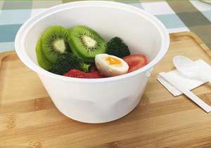 Tigela descartável para sopa de microondas, copo para salada com tampa de 300/400/600/750ml, garrafa branca em formato redondo dos pp personalizado - Product Image 6